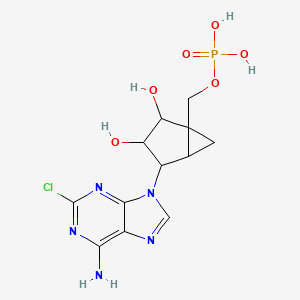 [(1R,2R,3S,4R,5S)-4-(6-Amino-2-chloropurin-9-yl)-2,3-dihydroxy-1-bicyclo[3.1.0]hexanyl]methyl dihydrogen phosphate