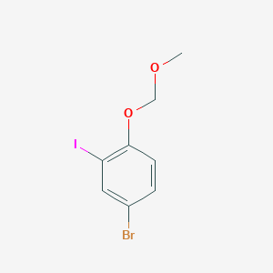 molecular formula C8H8BrIO2 B12099518 4-Bromo-2-iodo-1-(methoxymethoxy)benzene 