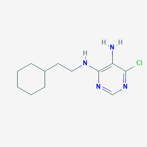 molecular formula C12H19ClN4 B12099525 6-Chloro-N4-(2-cyclohexyl-ethyl)-pyriMidine-4,5-diaMine 