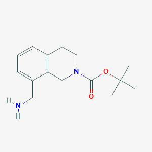 molecular formula C15H22N2O2 B12099545 Tert-butyl 8-(aminomethyl)-1,2,3,4-tetrahydroisoquinoline-2-carboxylate 