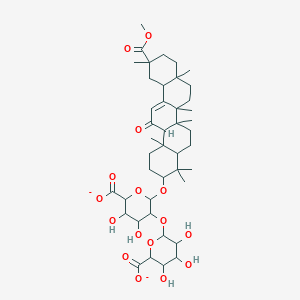 6-[6-carboxylato-4,5-dihydroxy-2-[(11-methoxycarbonyl-4,4,6a,6b,8a,11,14b-heptamethyl-14-oxo-2,3,4a,5,6,7,8,9,10,12,12a,14a-dodecahydro-1H-picen-3-yl)oxy]oxan-3-yl]oxy-3,4,5-trihydroxyoxane-2-carboxylate