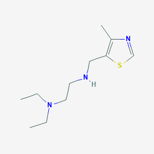 molecular formula C11H21N3S B12099561 [2-(Diethylamino)ethyl][(4-methyl-1,3-thiazol-5-yl)methyl]amine 