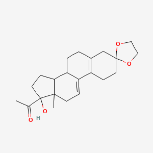 19-Norpregna-5(10),9(11)-diene-3,20-dione, 17-hydroxy-, cyclic 3-(1,2-ethanediyl acetal)