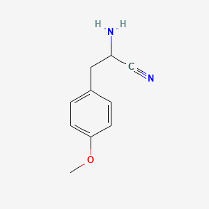 molecular formula C10H12N2O B12099602 2-Amino-3-(4-methoxyphenyl)propanenitrile 