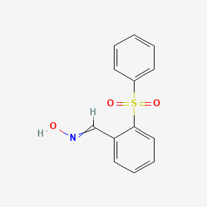 molecular formula C13H11NO3S B1209961 2-(苯磺酰基)苯甲醛肟 