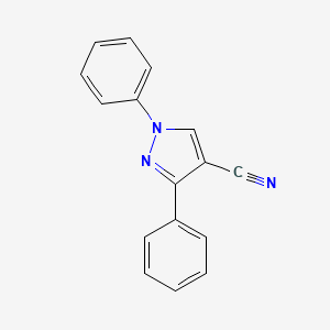molecular formula C16H11N3 B1209970 1,3-二苯基-4-吡唑碳腈 CAS No. 17647-21-1