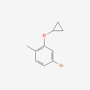 molecular formula C10H11BrO B12099803 4-Bromo-2-cyclopropoxy-1-methylbenzene 