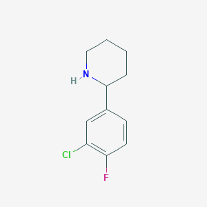 2-(3-Chloro-4-fluorophenyl)piperidine