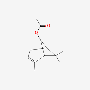 molecular formula C12H18O2 B1209995 2,7,7-三甲基双环[3.1.1]庚-2-烯-6-基乙酸酯 CAS No. 54324-99-1