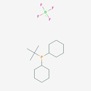 molecular formula C16H31BF4P- B12099990 Phosphine, dicyclohexyl(1,1-dimethylethyl)-, tetrafluoroborate 