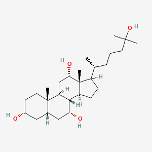 molecular formula C27H48O4 B1210003 5β-胆甾烷-3α,7α,12α,25-四醇 