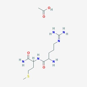 molecular formula C13H28N6O4S B12100033 H-DL-Arg-DL-Met-NH2.CH3CO2H 