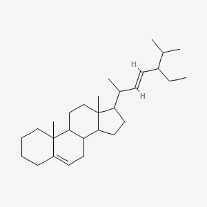 molecular formula C29H48 B12100062 17-[(E)-5-ethyl-6-methylhept-3-en-2-yl]-10,13-dimethyl-2,3,4,7,8,9,11,12,14,15,16,17-dodecahydro-1H-cyclopenta[a]phenanthrene 