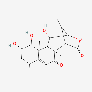 8,9,12-Trihydroxy-2,6,10,16-tetramethyl-14-oxatetracyclo[11.2.1.02,11.05,10]hexadec-4-ene-3,15-dione