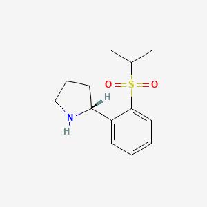 molecular formula C13H19NO2S B12100114 (r)-2-(2-(Isopropylsulfonyl)phenyl)pyrrolidine CAS No. 900174-90-5