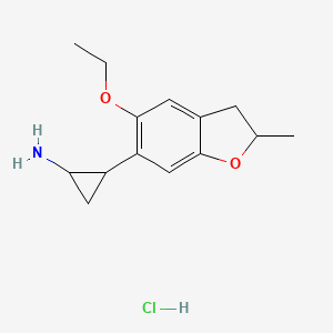 2-(5-Ethoxy-2-methyl-2,3-dihydro-1-benzofuran-6-yl)cyclopropan-1-amine hydrochloride