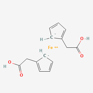 molecular formula C14H14FeO4 B12100180 Ferrocene-1,1'-diacetic acid 