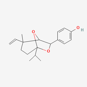 4-(2-Ethenyl-2-methyl-5-propan-2-yl-6,8-dioxabicyclo[3.2.1]octan-7-yl)phenol