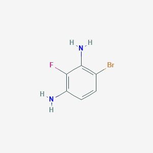 molecular formula C6H6BrFN2 B12100248 1-Bromo-2,4-diamino-3-fluorobenzene 