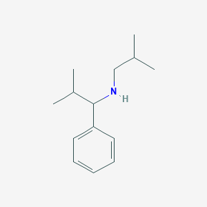 molecular formula C14H23N B12100382 (2-Methyl-1-phenylpropyl)(2-methylpropyl)amine 