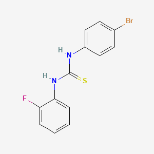 molecular formula C13H10BrFN2S B1210042 1-(4-溴苯基)-3-(2-氟苯基)硫脲 CAS No. 65551-03-3