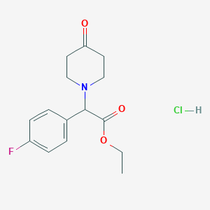 (R)-(4-Fluoro-phenyl)-(4-oxo-piperidin-1-yl)-acetic acid ethyl ester, HCl