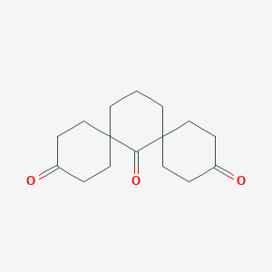 molecular formula C16H22O3 B12100438 Dispiro[5.1.5.3]hexadecane-3,7,11-trione CAS No. 5446-63-9