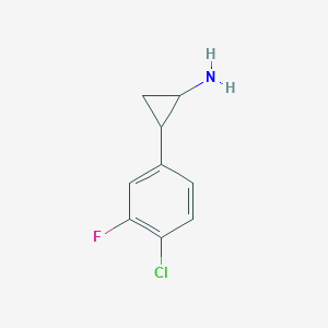 2-(4-Chloro-3-fluorophenyl)cyclopropan-1-amine