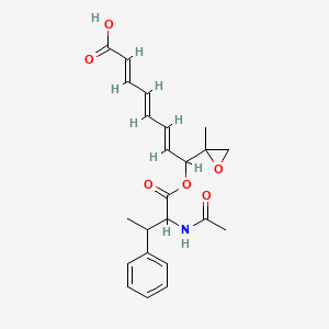 molecular formula C23H27NO6 B12100446 (2E,4E,6E)-8-(2-acetamido-3-phenyl-butanoyl)oxy-8-(2-methyloxiran-2-yl)octa-2,4,6-trienoic Acid CAS No. 85146-09-4