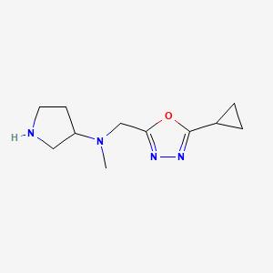 N-[(5-cyclopropyl-1,3,4-oxadiazol-2-yl)methyl]-N-methylpyrrolidin-3-amine