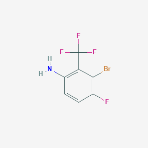 molecular formula C7H4BrF4N B12100564 3-Bromo-4-fluoro-2-(trifluoromethyl)aniline CAS No. 1421599-51-0