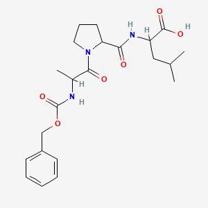 4-Methyl-2-[[1-[2-(phenylmethoxycarbonylamino)propanoyl]pyrrolidine-2-carbonyl]amino]pentanoic acid