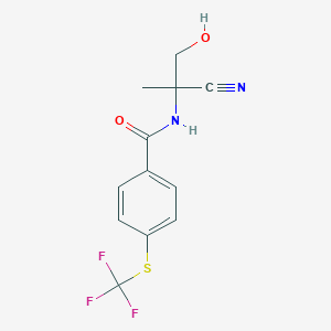 N-(2-Cyano-1-hydroxypropan-2-yl)-4-((trifluoromethyl)thio)benzamide