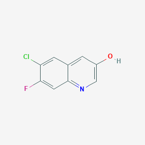 molecular formula C9H5ClFNO B12100718 6-Chloro-7-fluoroquinolin-3-OL 