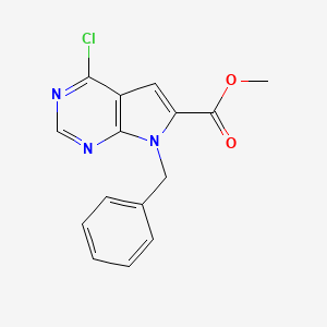 Methyl 7-benzyl-4-chloro-7H-pyrrolo[2,3-d]pyrimidine-6-carboxylate