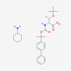 cyclohexanamine;3-[(2-methylpropan-2-yl)oxy]-2-[2-(4-phenylphenyl)propan-2-yloxycarbonylamino]butanoic acid