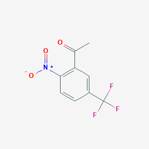 molecular formula C9H6F3NO3 B12100766 1-(2-Nitro-5-(trifluoromethyl)phenyl)ethanone 