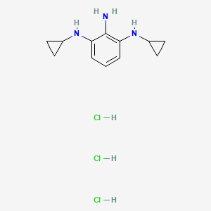 1-N,3-N-dicyclopropylbenzene-1,2,3-triamine trihydrochloride