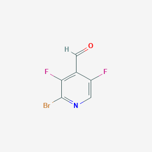 molecular formula C6H2BrF2NO B12100913 2-Bromo-3,5-difluoro-pyridine-4-carbaldehyde 