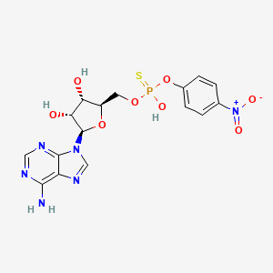 molecular formula C16H17N6O8PS B1210093 (2R,3R,4S,5R)-2-(6-aminopurin-9-yl)-5-[[hydroxy-(4-nitrophenoxy)phosphinothioyl]oxymethyl]oxolane-3,4-diol CAS No. 71738-02-8