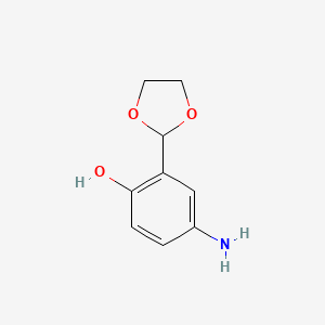 molecular formula C9H11NO3 B12100930 4-Amino-2-(1,3-dioxolan-2-yl)phenol 