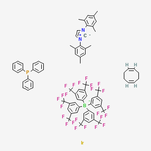 1,3-bis(2,4,6-trimethylphenyl)-2H-imidazol-1-ium-2-ide;(1Z,5Z)-cycloocta-1,5-diene;iridium;tetrakis[3,5-bis(trifluoromethyl)phenyl]boranuide;triphenylphosphane