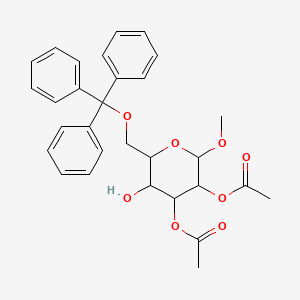 a-D-Glucopyranoside, methyl 6-O-(triphenylmethyl)-, 2,3-diacetate