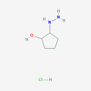 molecular formula C5H13ClN2O B12100984 2-Hydrazinylcyclopentan-1-ol hydrochloride 