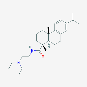 molecular formula C26H42N2O B1210100 (1R,4aS,10aR)-N-[2-(diethylamino)ethyl]-1,4a-dimethyl-7-propan-2-yl-2,3,4,9,10,10a-hexahydrophenanthrene-1-carboxamide CAS No. 27527-13-5