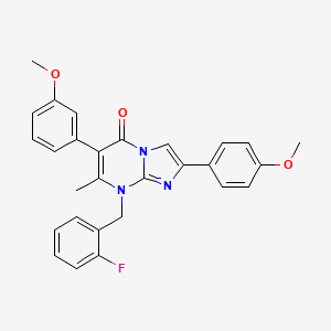 8-(2-fluorobenzyl)-6-(3-methoxyphenyl)-2-(4-methoxyphenyl)-7-methylimidazo[1,2-a]pyrimidin-5(8H)-one