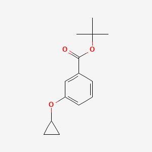 molecular formula C14H18O3 B12101014 3-Cyclopropoxy-benzoic acid tert-butyl ester 