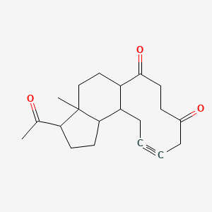 molecular formula C20H26O3 B1210102 5,10-Seco-19-norpregn-5-yne-3,10,20-trione CAS No. 55512-68-0