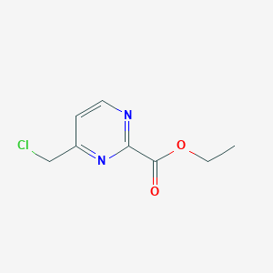 molecular formula C8H9ClN2O2 B12101034 Ethyl 4-(chloromethyl)pyrimidine-2-carboxylate CAS No. 944902-40-3