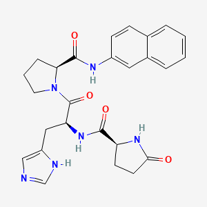 molecular formula C26H28N6O4 B1210104 TRH-bNA CAS No. 73644-58-3